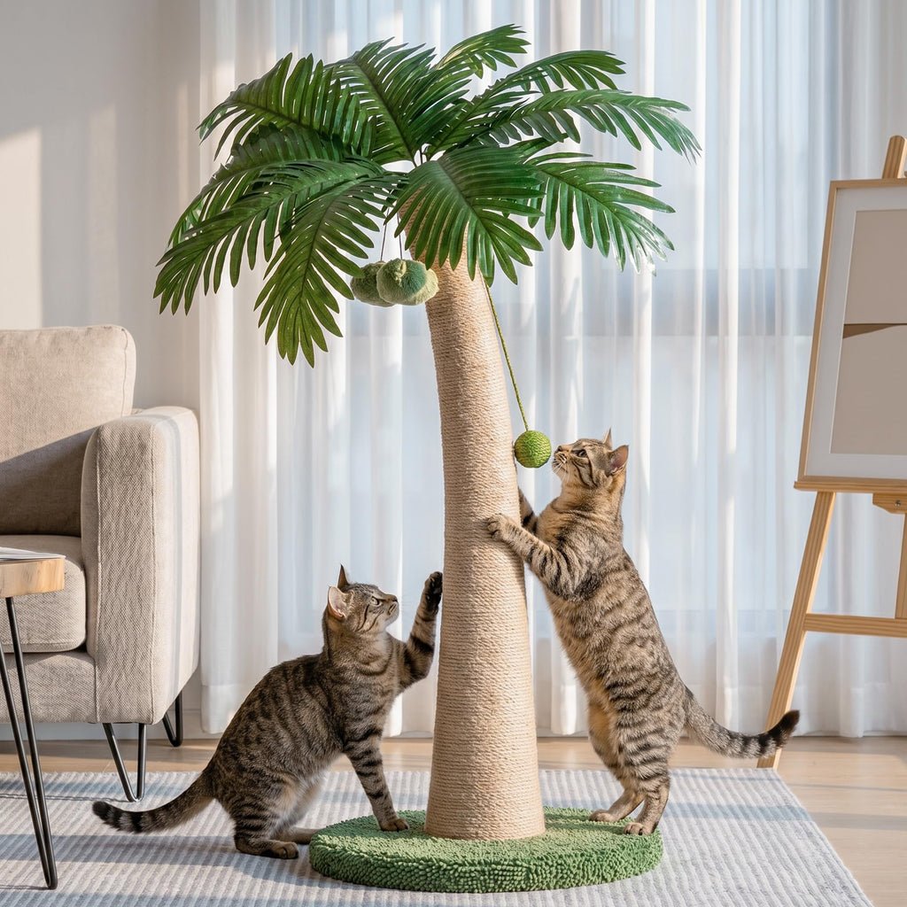 43-inch Tall Cat Scratching Post for Large Indoor Cats
