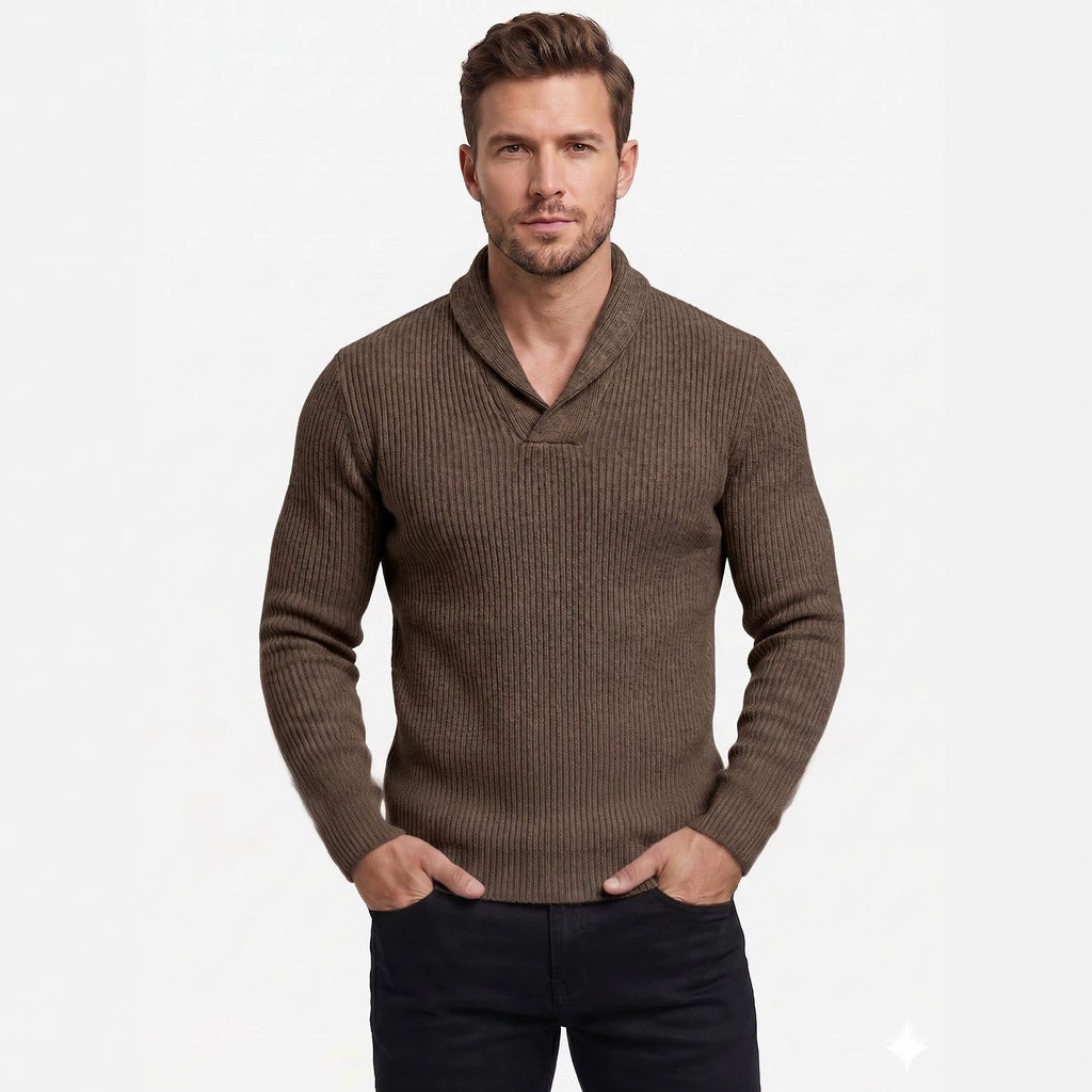 Homme Manches longues col V Slim-fit Sweater tricot