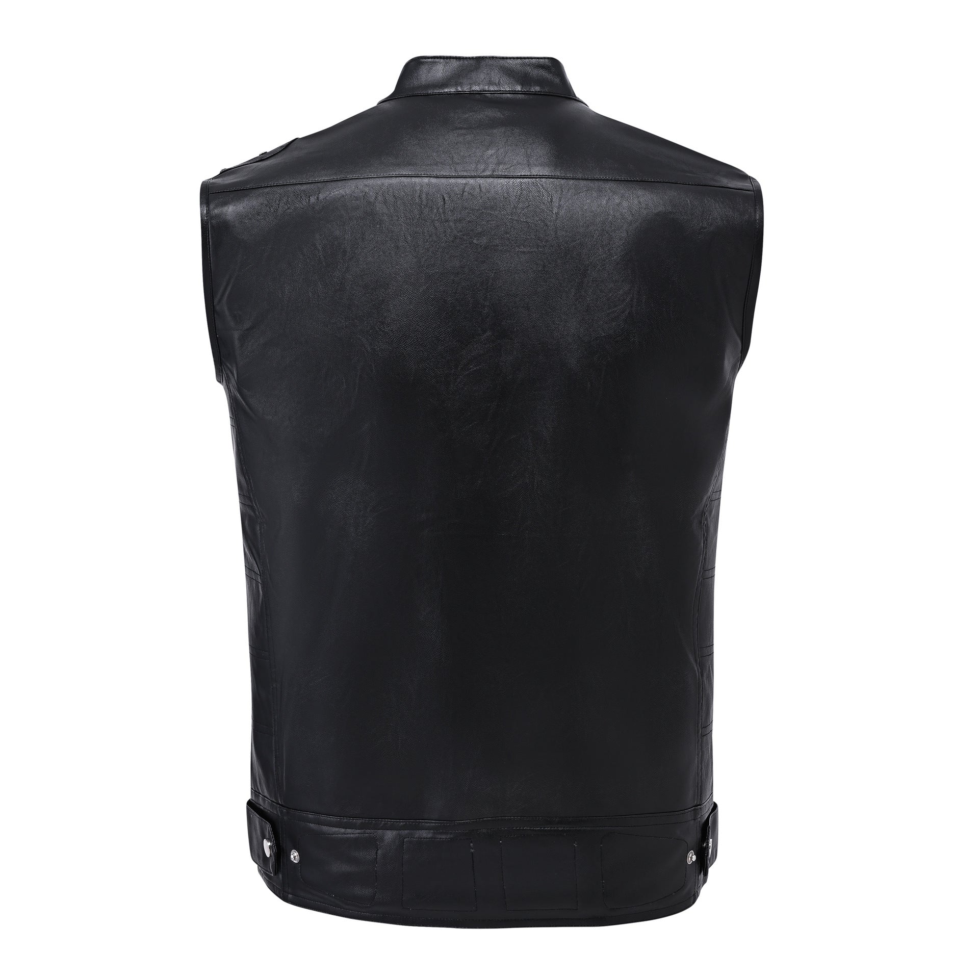 Veste zippée en cuir de support de moto