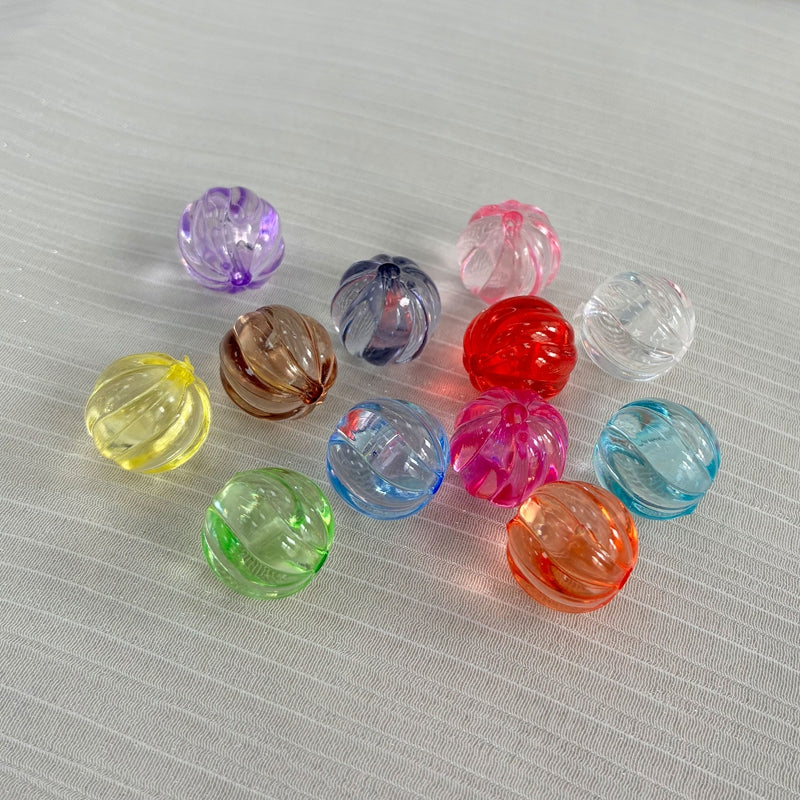 Perles de citrouille acrylique transparentes