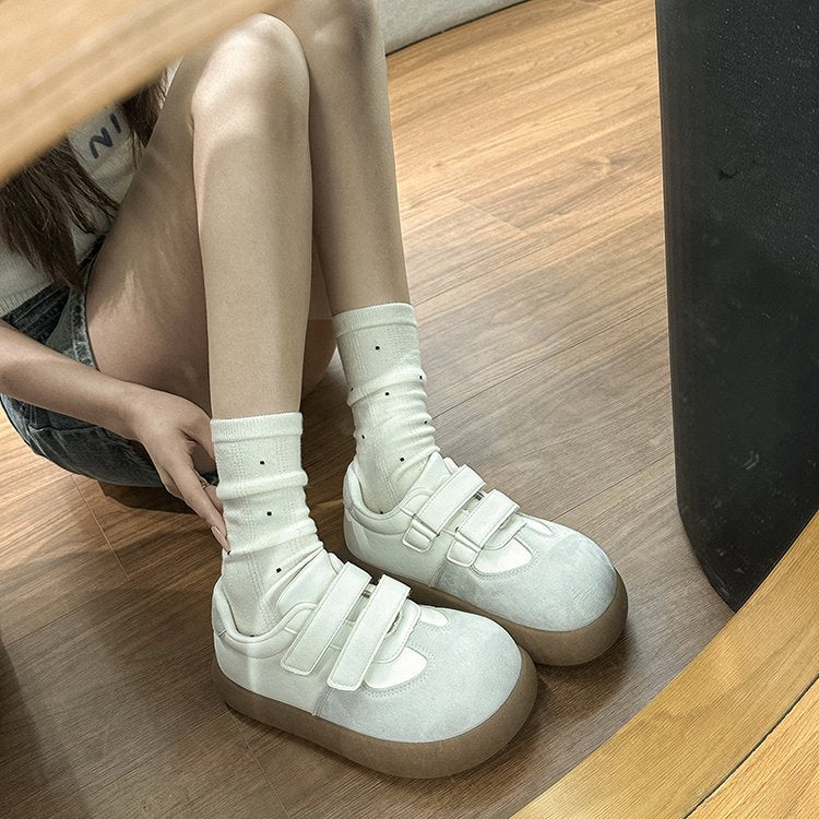 Chaussures Retro Soled Blanc Épaisseur pour Femmes