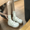 Chaussures Retro Soled Blanc Épaisseur pour Femmes