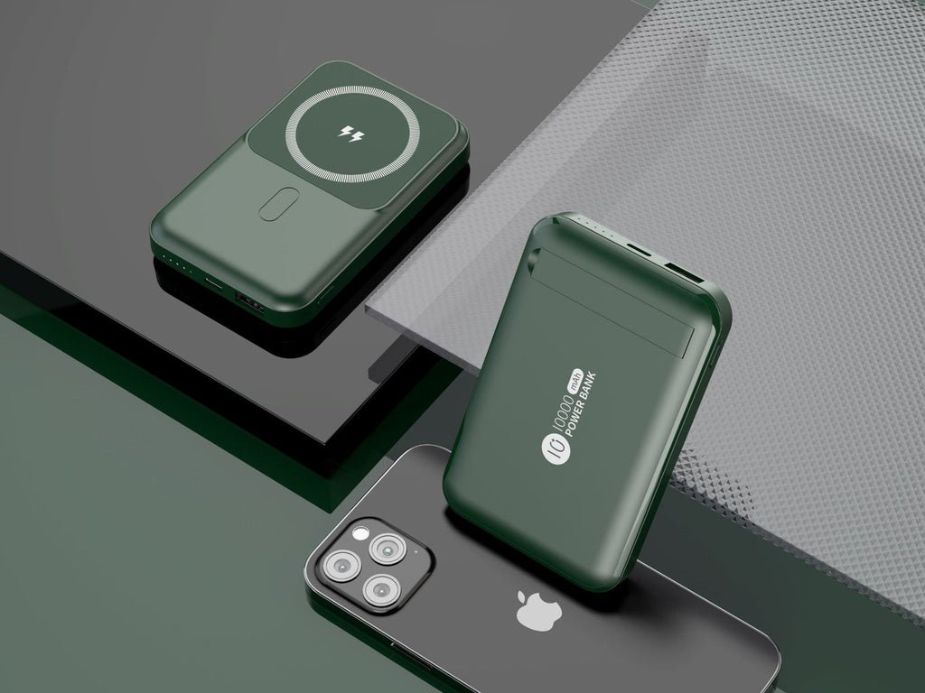 Aspiration magnétique sans fil charging trésor Grande capacité pliant Bracket Mobile Power Su