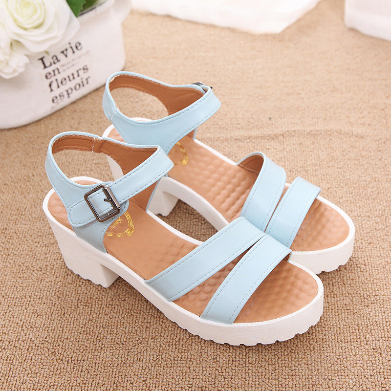 Femmes Casual Fashionable Versatile Sandales à talons hauts