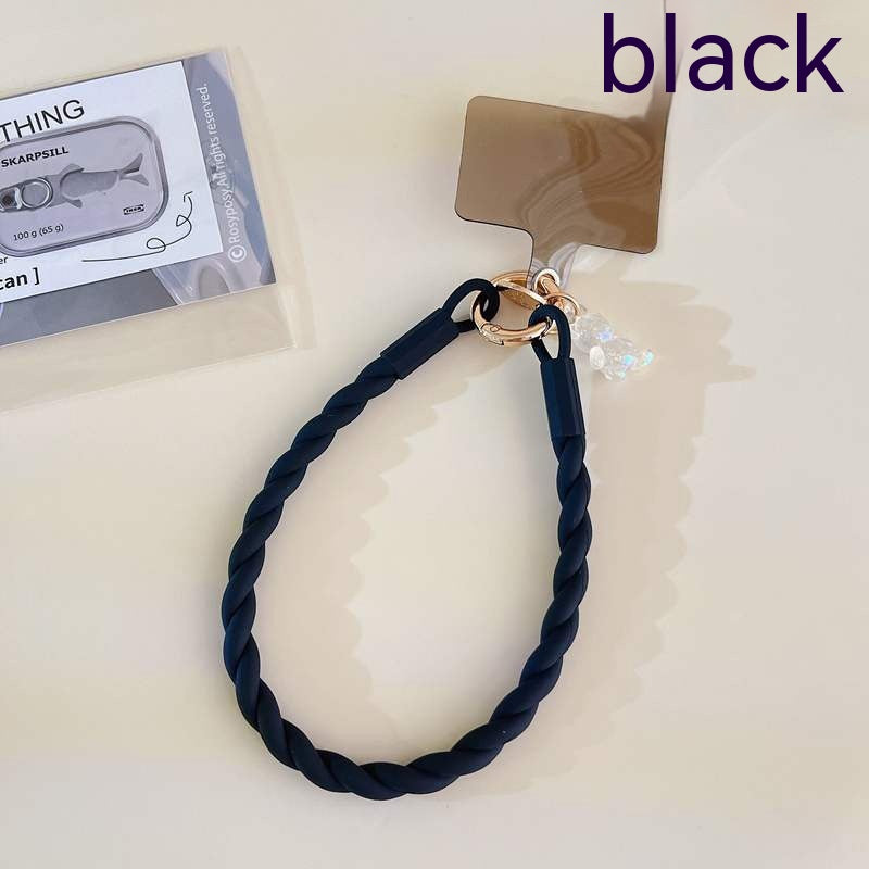 Coque de téléphone Lanyard Convient pour Silicone Split Lanyard Porte-clés Rope Court Téléphone mobile Pe