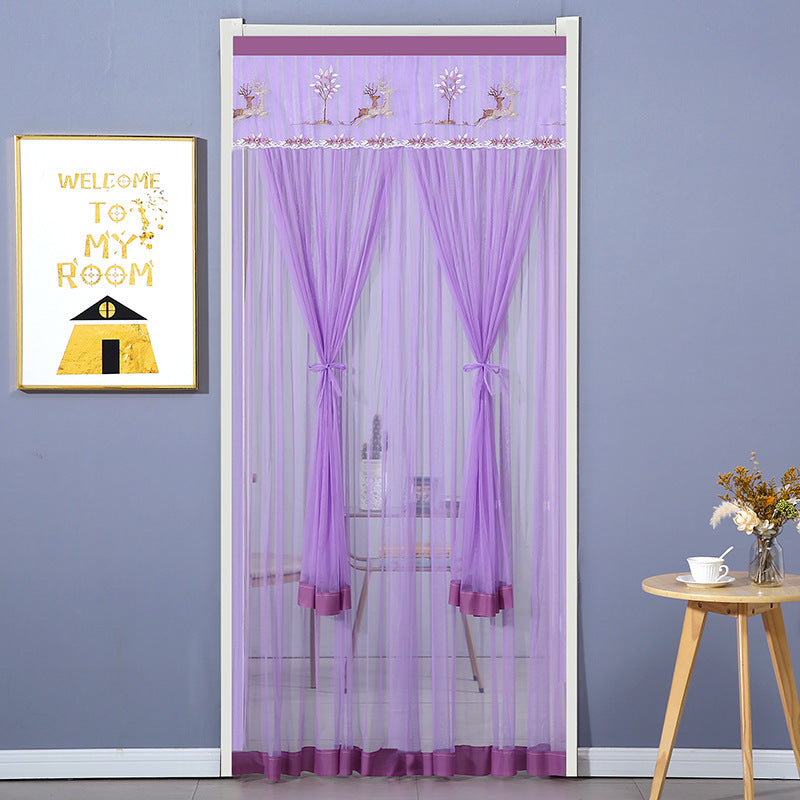 Tissu de rideau résistant aux moustiques sans punch Mesh Rideaux Chambre Dentelle Partition Four Seasons
