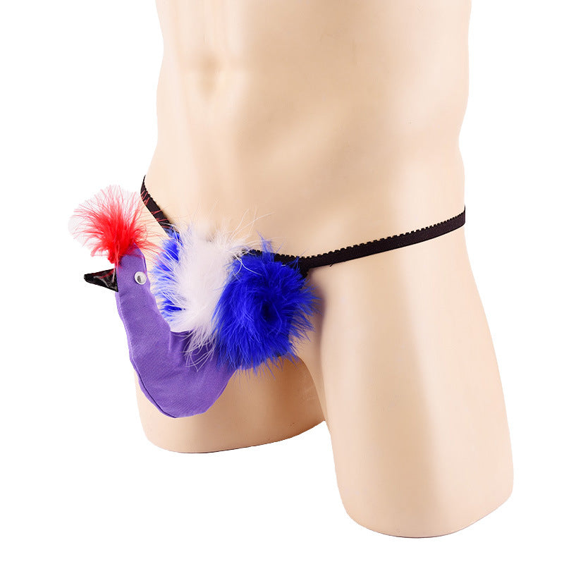 Pantalon de poulet en pénis pour hommes T-back