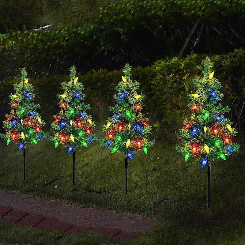 Arbre de Noël solaire extérieur décoration cour lampe de paysage