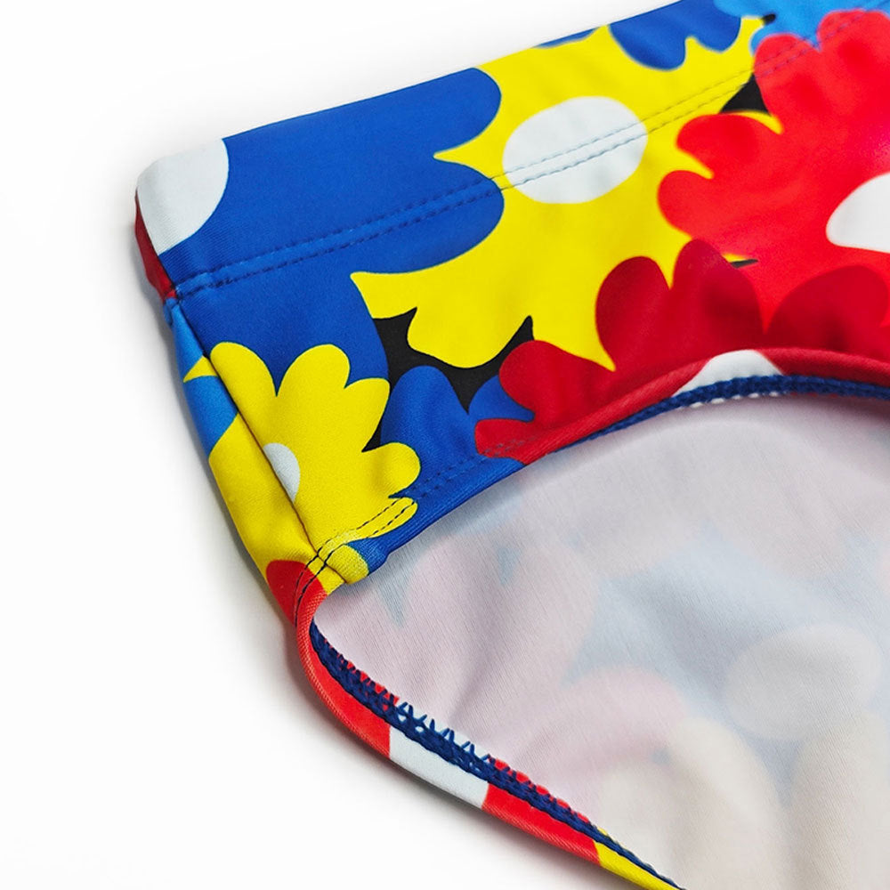 Slips de natation couleur fleur