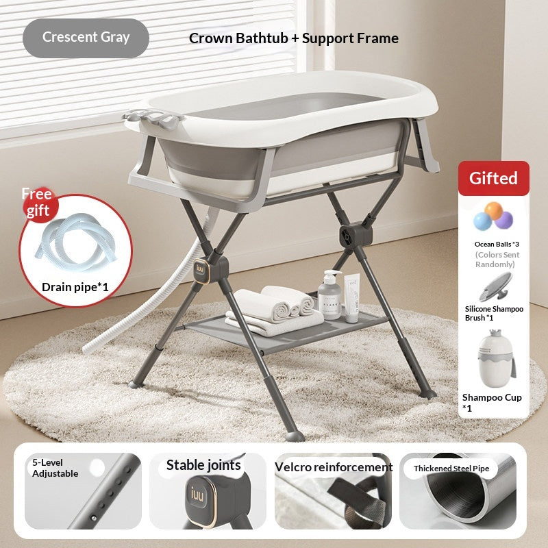 Accueil pliant Baby Bath Basin Stand