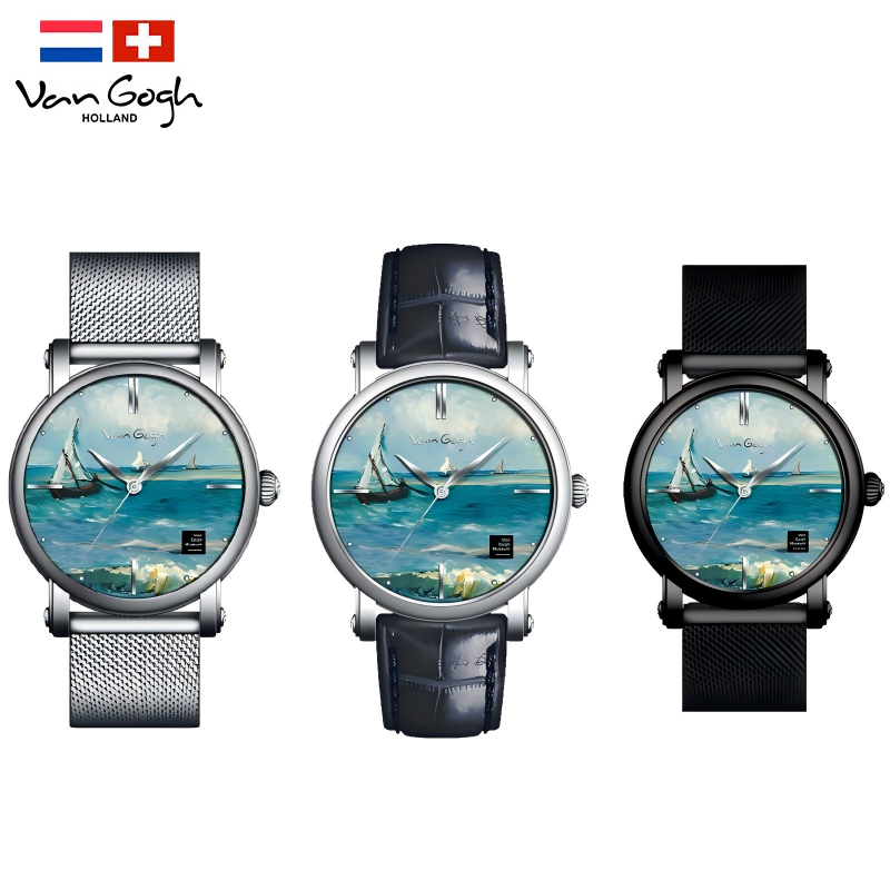 Van Gogh Quartz Wrist Watch Seascape