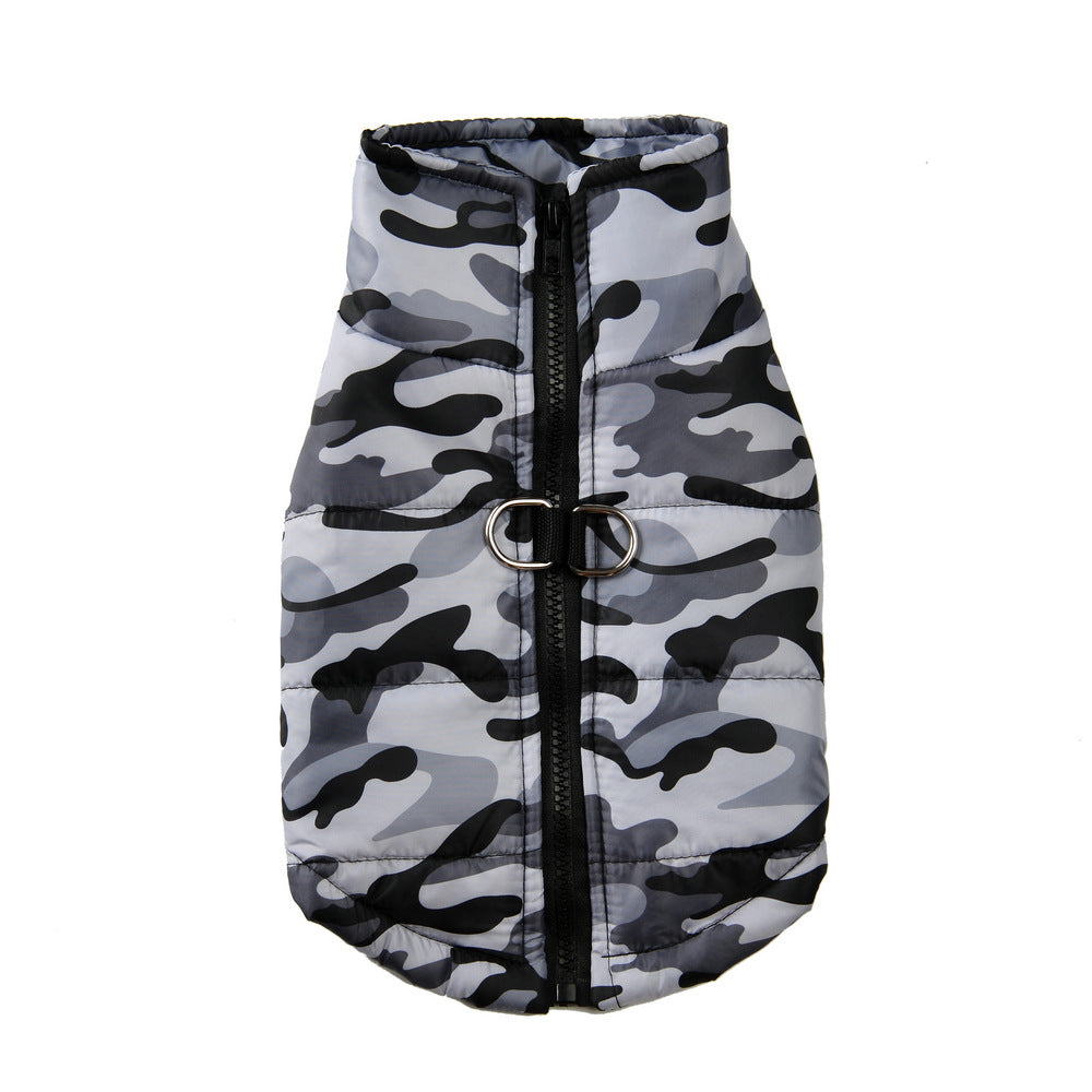 Vêtements pour animaux de compagnie Vêtements de camouflage pour chiens épais d'hiver