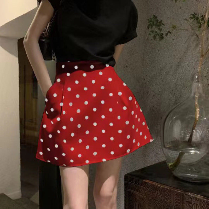 Jupe parapluie courte taille haute avec design en forme de bourgeon