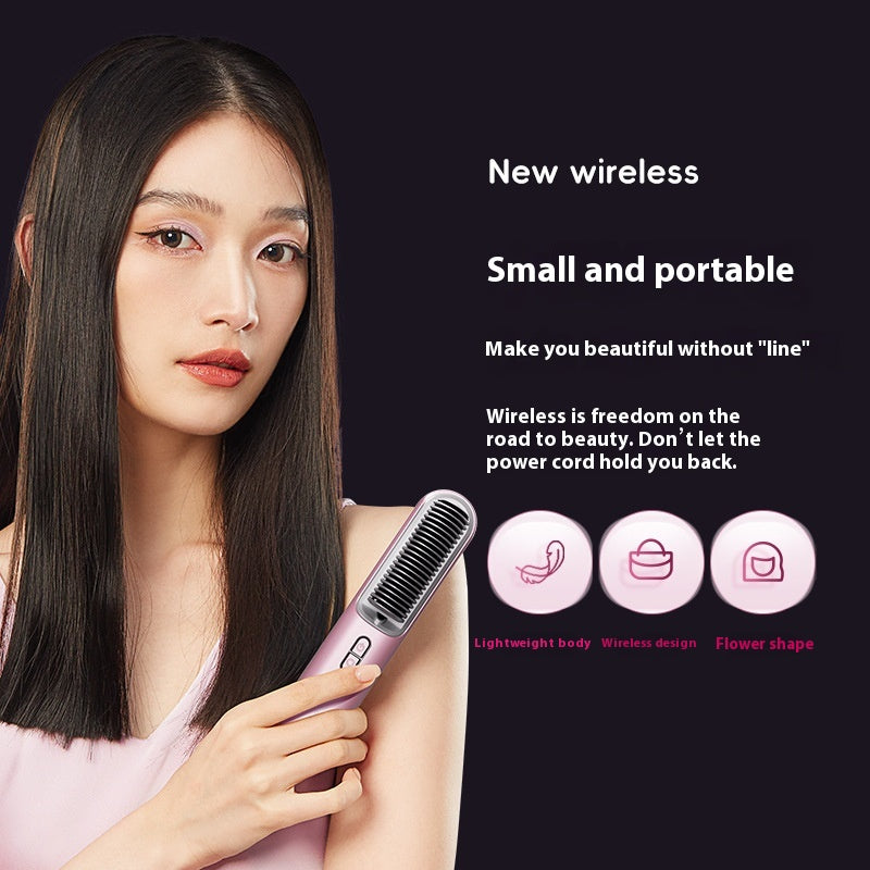 Sans fil Comb droit Portable 60 millions de cheveux anion soins Peigne électrique
