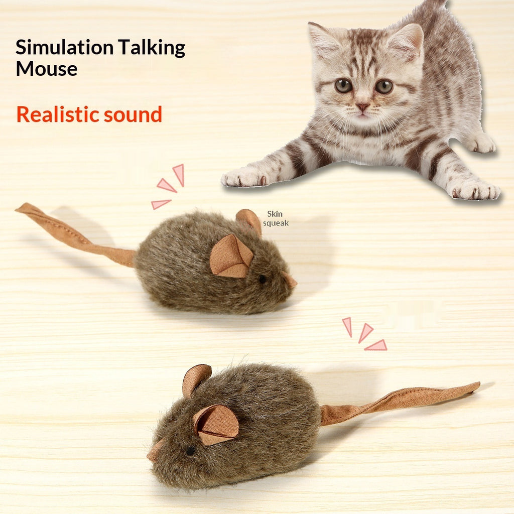 Jouet chat en peluche Simulation Sound Little Mouse Produits pour animaux de compagnie