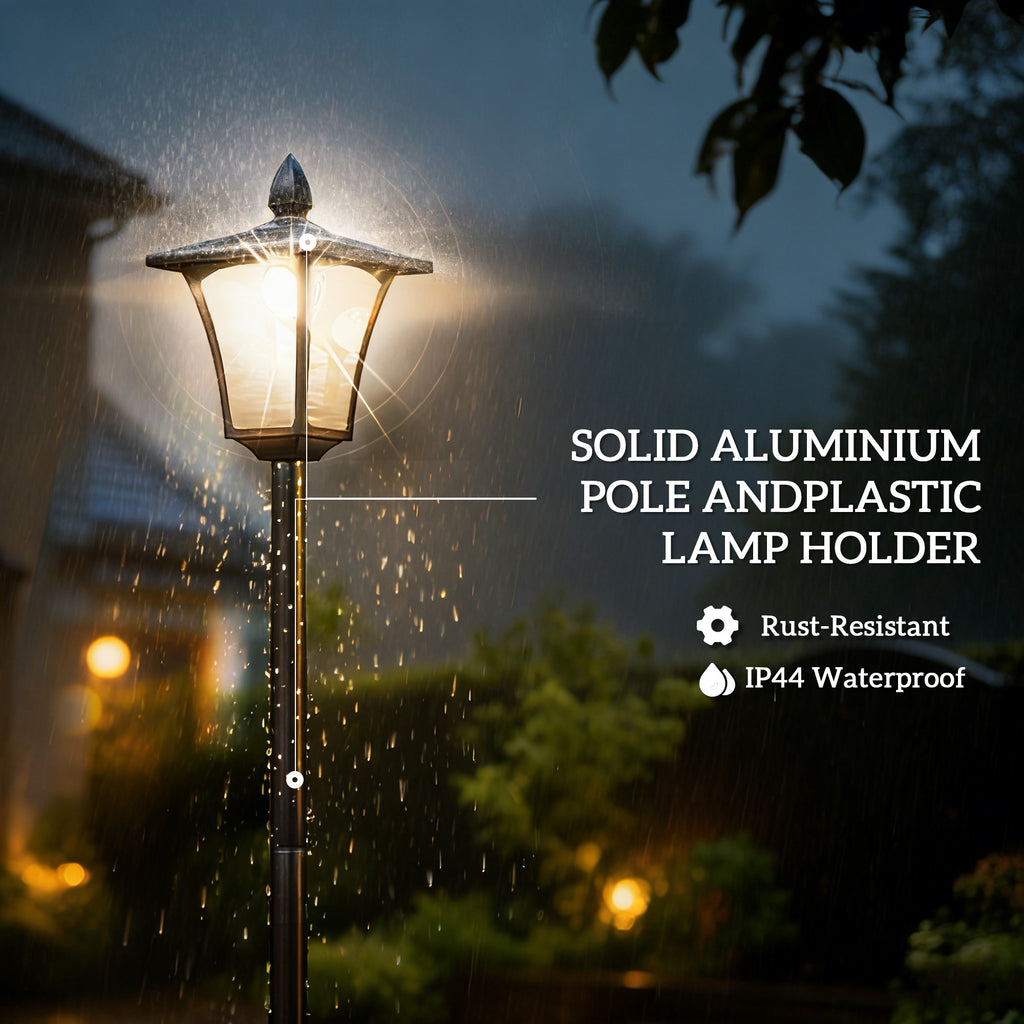 63" Lampe solaire post lumières 2 Pack