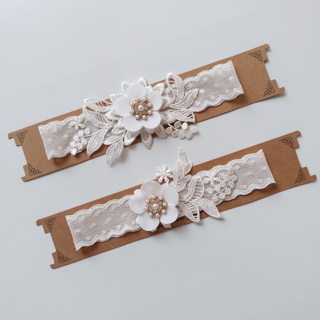 Chaussettes de jambe de fleur de perle