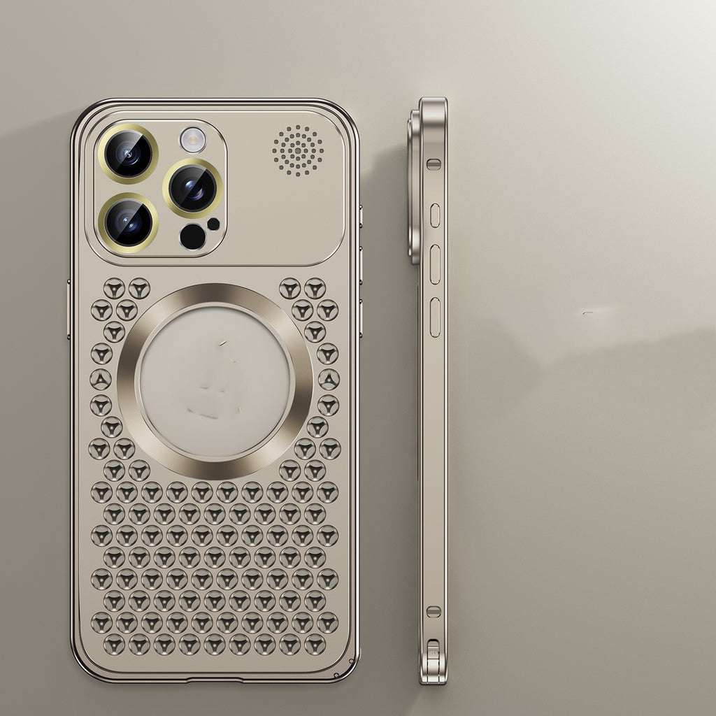 Téléphonie Aromathérapie Shell Metal Mesh Lens Aspiration magnétique