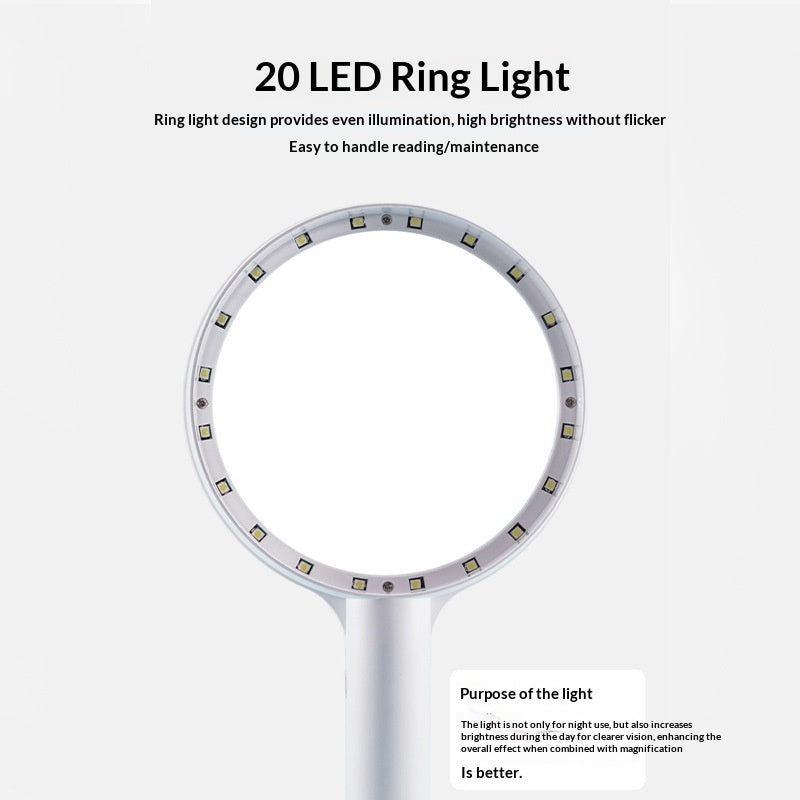 Magnificateur de lecture réglable USB à 3 vitesses 20 LED