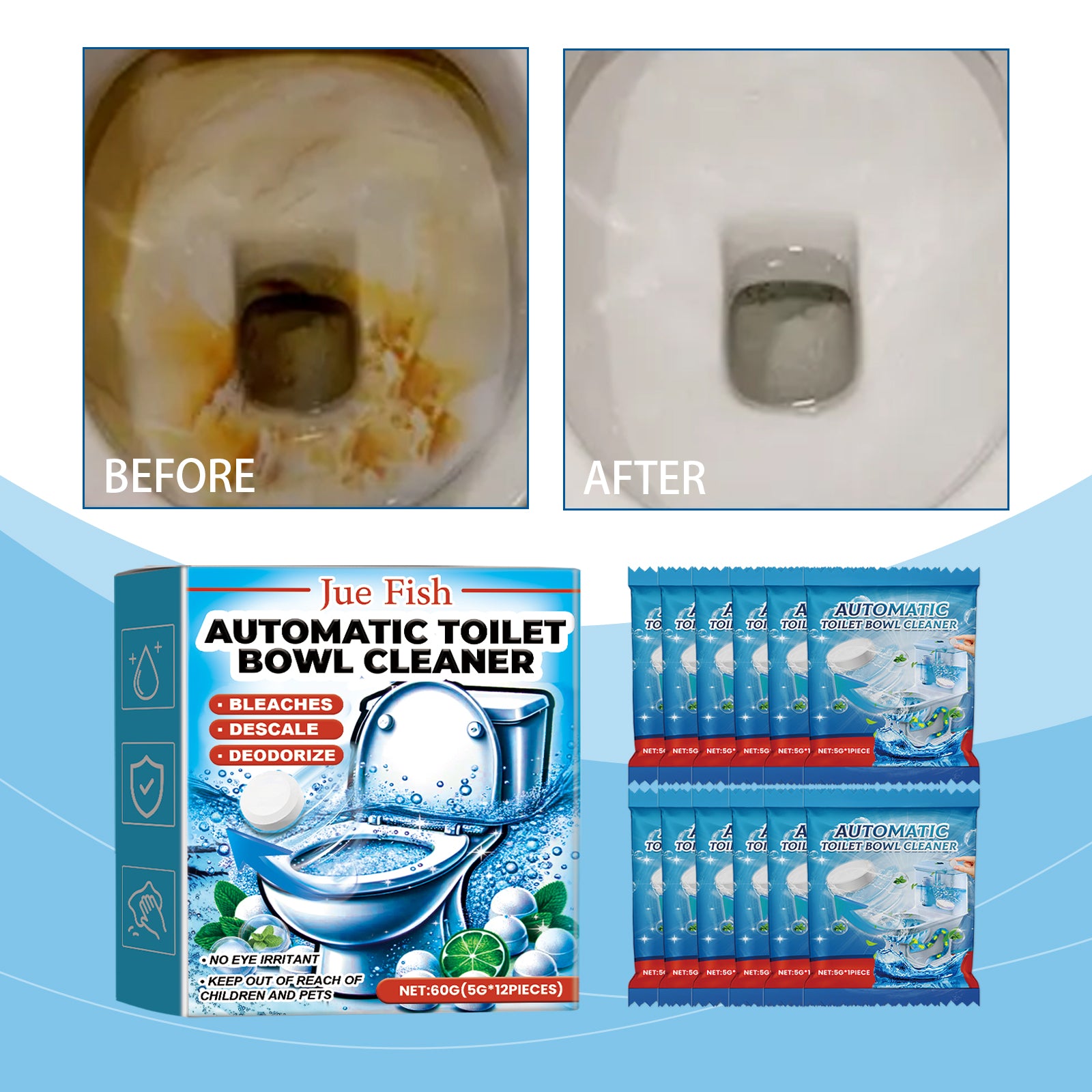 Nettoyage automatique des toilettes Comprimés effervescents -boxed- 60g-1box