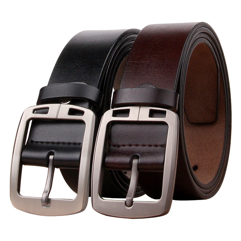 Ceinture de cowhide à épingle antique pour hommes
