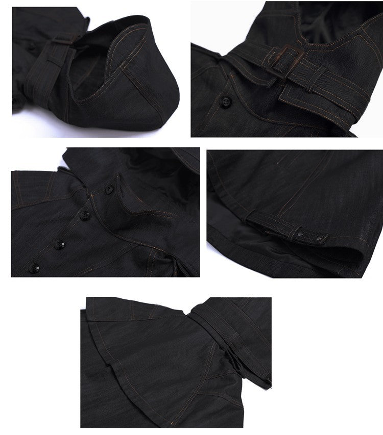 Enfants Léger Poncho Coat Black Cape Jacket Windproof Printemps Âge 3-5Y