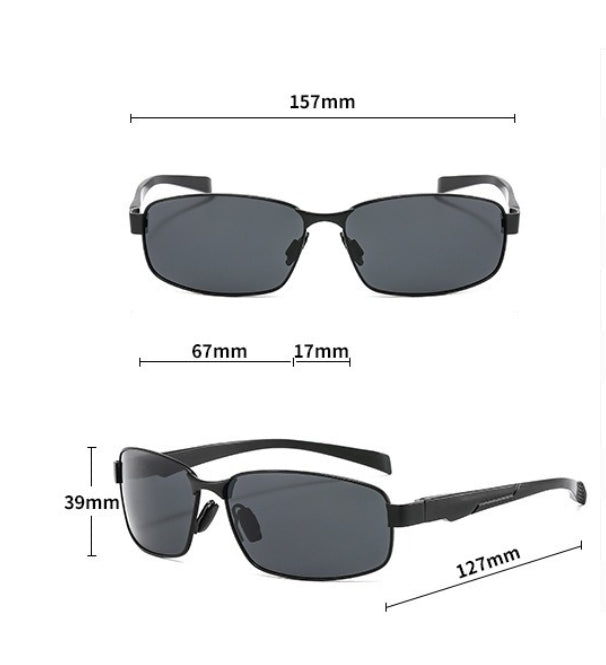 Lunettes de soleil carrées élégantes pour hommes