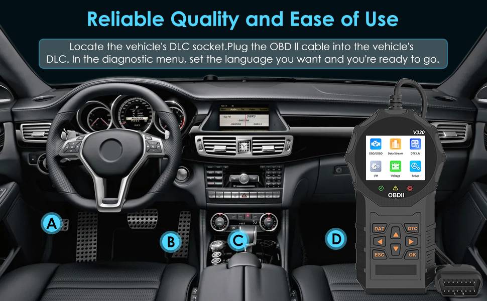 Automobile OBD2 scanner de code OBD lecteur de voiture vérification moteur défaut outil de diagnostic
