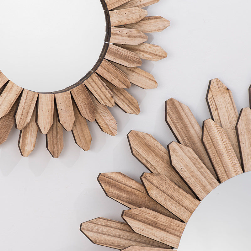Style européen Solid Wood Finish Handmade Pending Mirror Homestay Hotel Entrée Decoratio