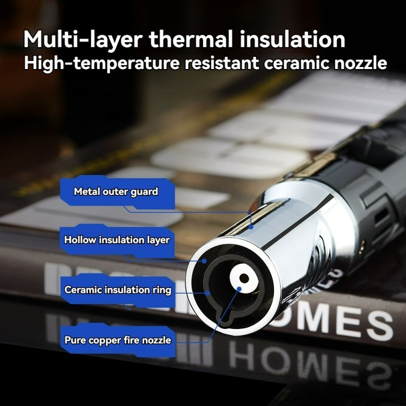 Éclaireur de flamme à jet multifonctionnel 2Pcs avec réglage d'allumage à 360 degrés