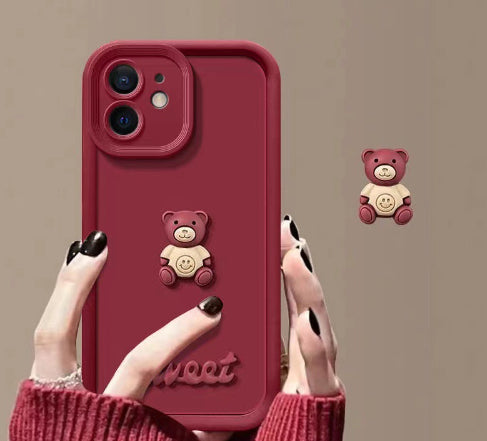Célébrité d'Internet Dossier de téléphone de poupée de dessin animé en trois dimensions