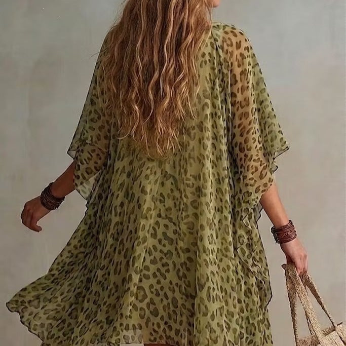 Robe de plage en col V pour femmes