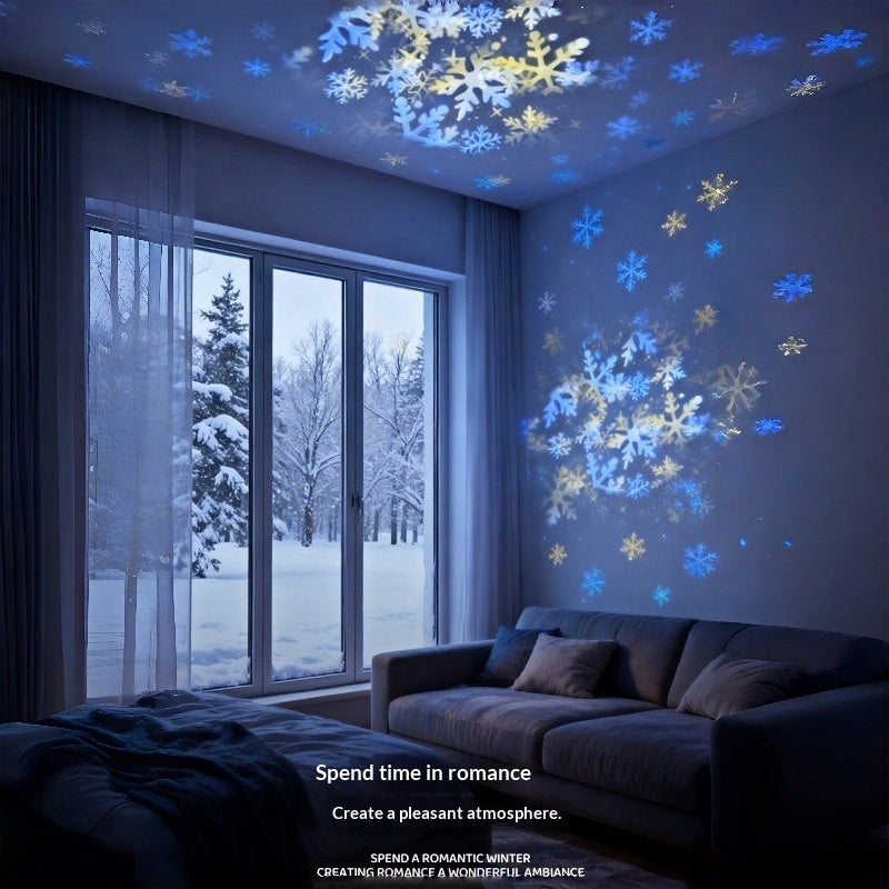 Lumière LED de projection des flocons de neige de Noël
