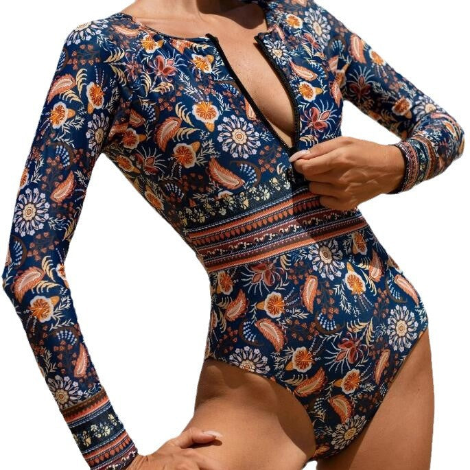 Maillot de bain en une seule pièce imprimé pour les femmes parfait pour le surf et les vacances