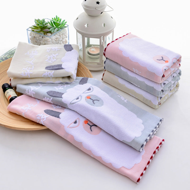 Pure cotton towel for home use, soft and highly absorbent