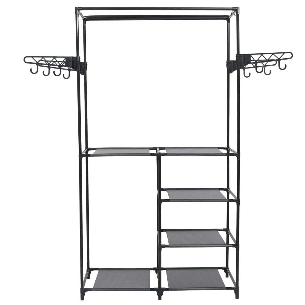Porte-robes Acier et tissu non tissé 87x44x158 cm Noir