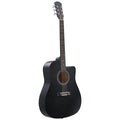 Guitare acoustique noir mat de 41 pouces en forme de barrique avec choix