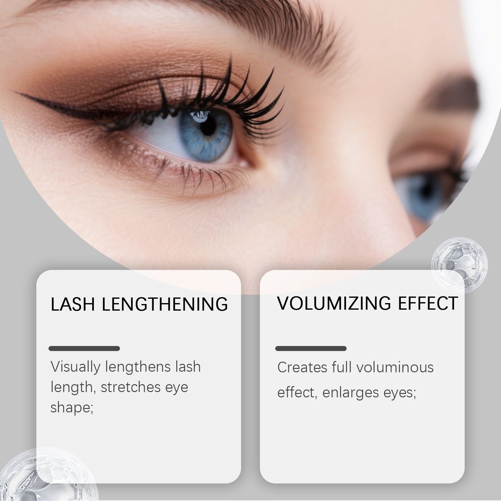 Mascara noir de curling imperméable avec une texture naturelle légère
