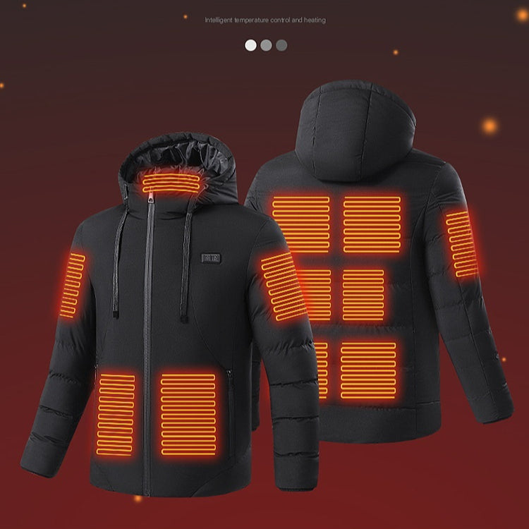 Hiver manteau épais couple extérieur chauffage intelligent