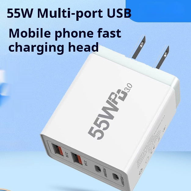 Prise de recharge mobile USB multi-port 55W