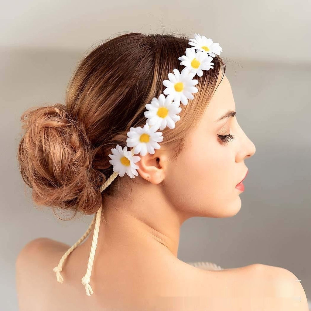 11 Simulation petite fleur de soleil Bohême vacances bord de mer Braid bande de cheveux pour les femmes