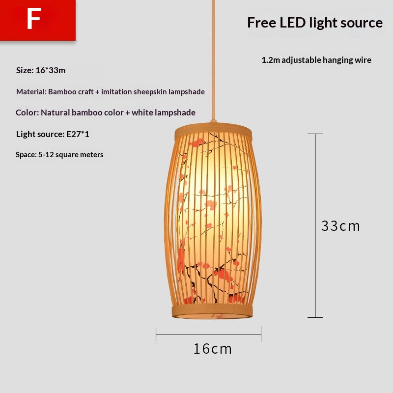 Lampes en bambou de style japonais pour hôtels et hôtels commerciaux