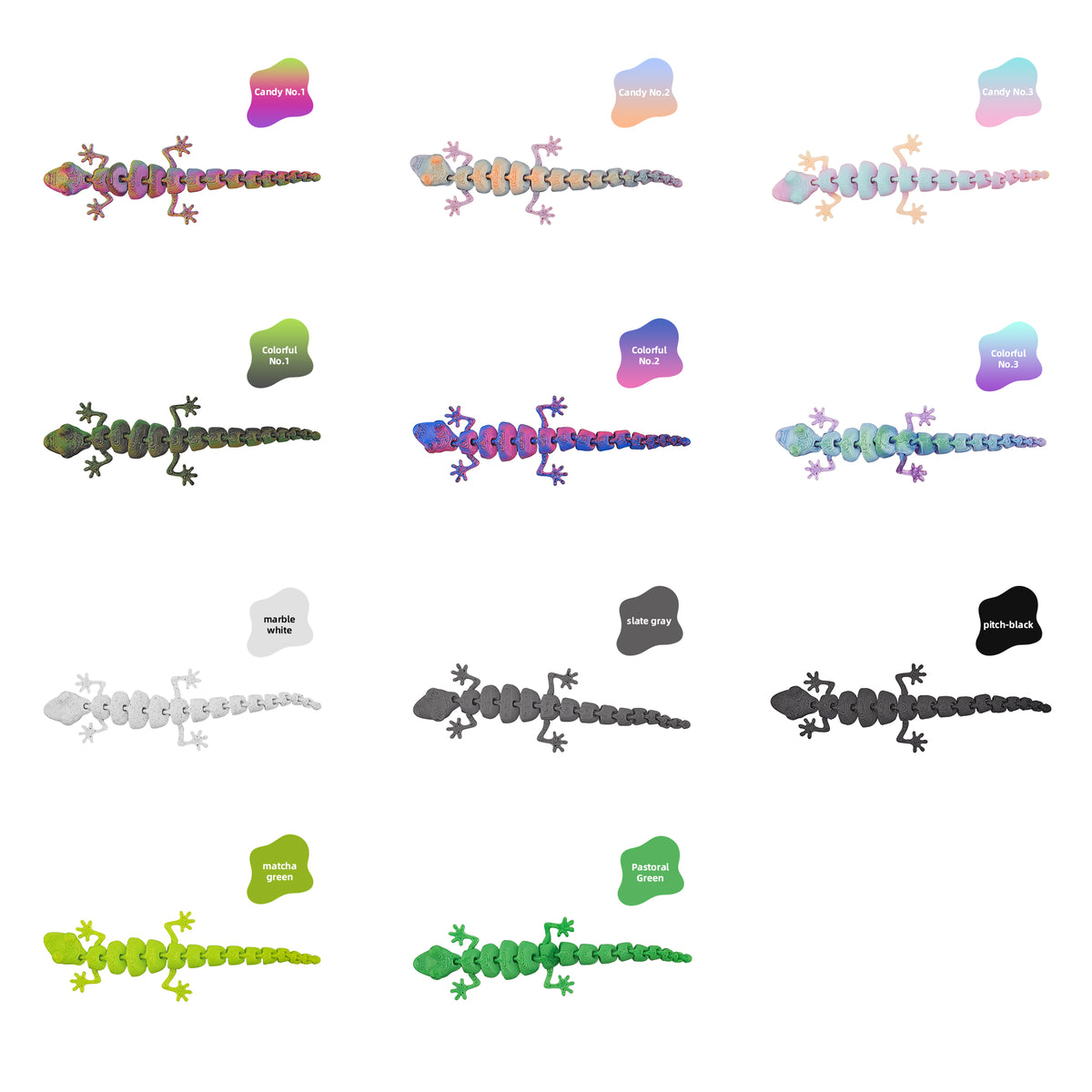 Jouet Gecko Fidget imprimé 3D