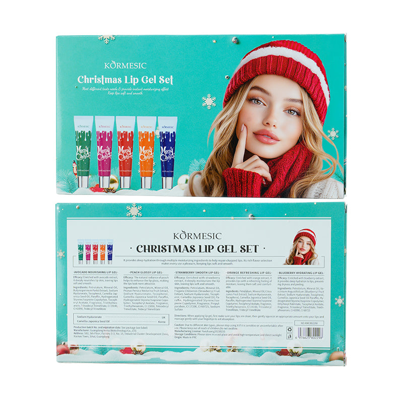 KORMESIC gel à lèvres de Noël set exclusivement pour le commerce extérieur 15ml-15ml-15ml-15ml