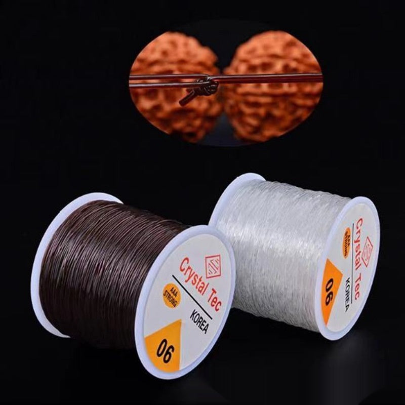 Ligne de pêche ronde transparente Filament couleur cristal câble bricolage perles élastique chaîne juive