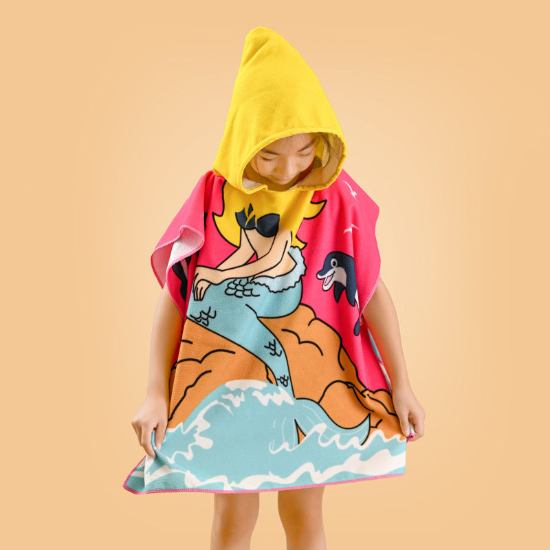 Serviette de plage absorbante pour enfants Dinosaur Bathrobe