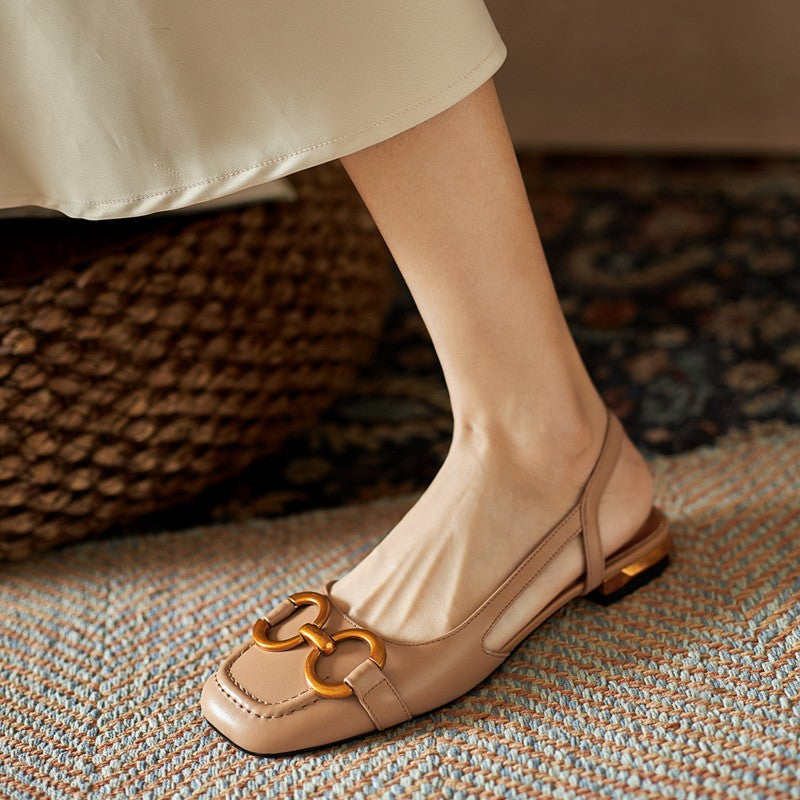 Style Suede Strappy Sandales avec une boucle de cavalière pour femmes