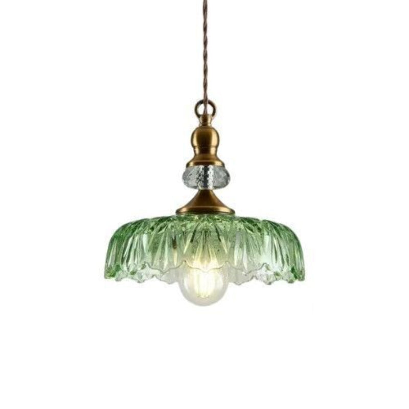 Lustre à facettes multiples en verre coupé Export