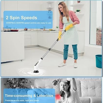 Set de brosse de nettoyage électrique multifonctions pour cuisine et salle de bains