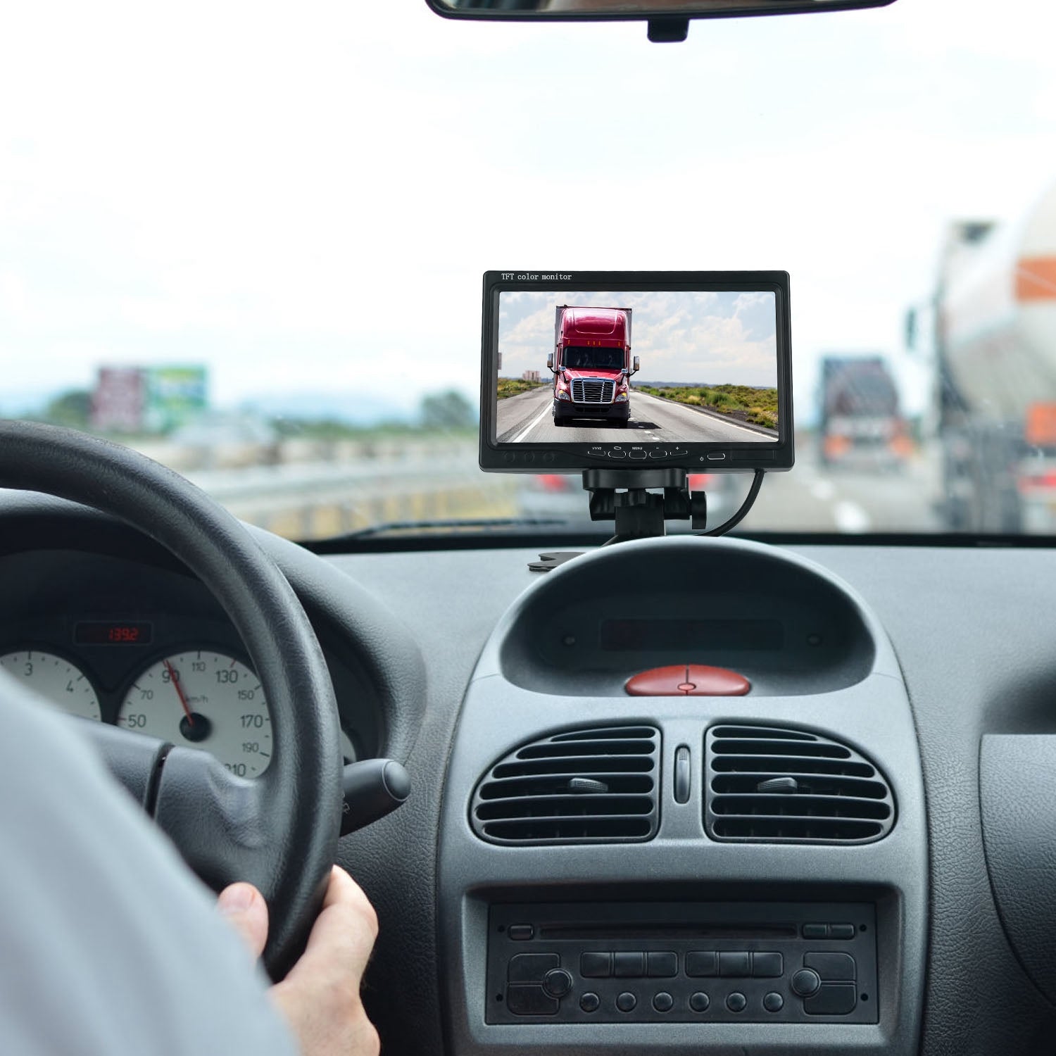 Caméra de sauvegarde d'écran 1Pc 7In Kit de moniteur de vision arrière du véhicule IP67